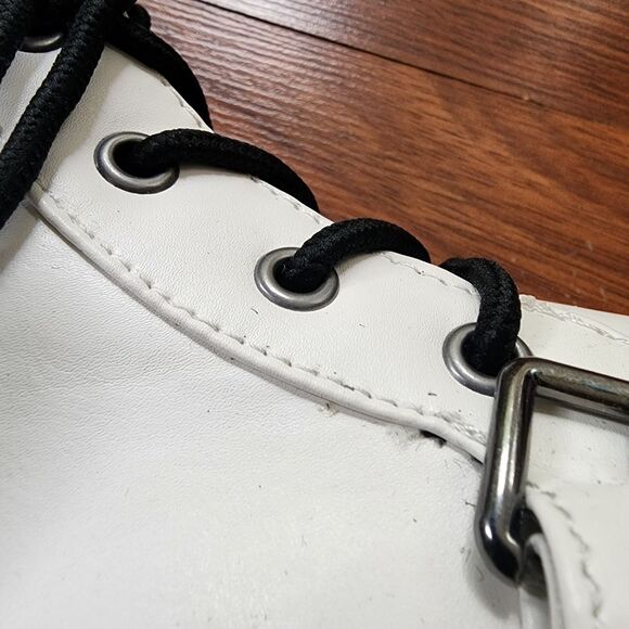 New Wild Pair White Combat Boots 9 NWOB - Picture 7 of 12